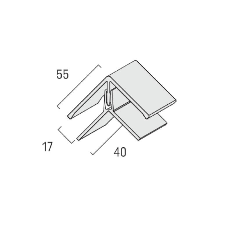 Clipsable<br>Intérieur (sauf Effet Bois) / Extérieur<br>Longueur 3 ml<br>FS-222